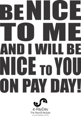 T Shirt   Payroll Be Nice black